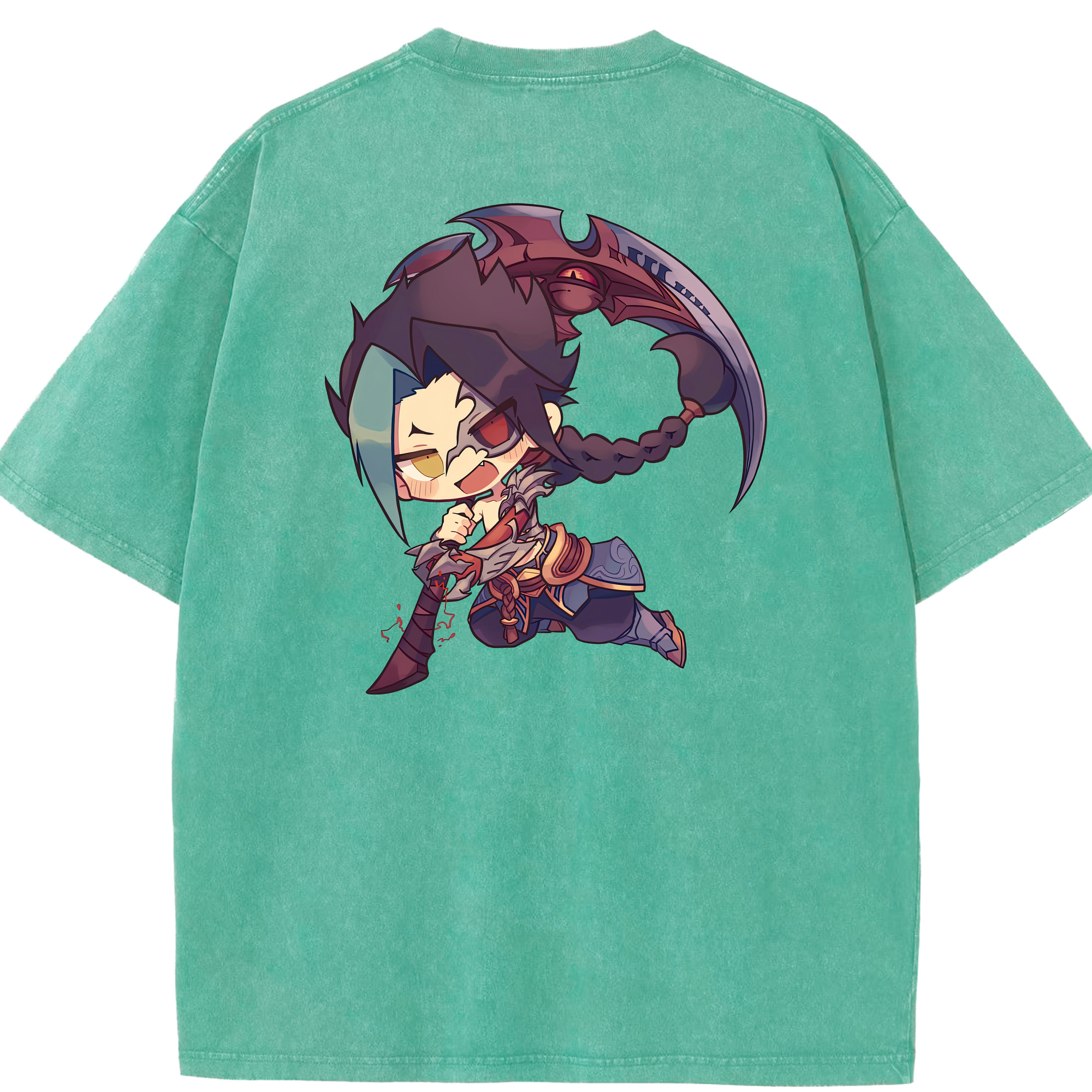リーグ・オブ・レジェンド League of Legends LOL 綿100% ヴィンテージ風 半袖Tシャツ（背面プリント）